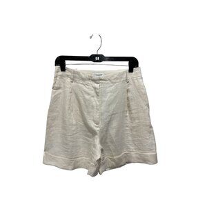 & Other Stories Cream Linen Blend High-Waist Shorts